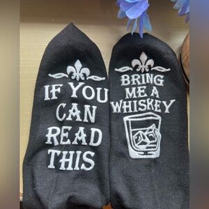Whiskey socks in wooden barrel NEW